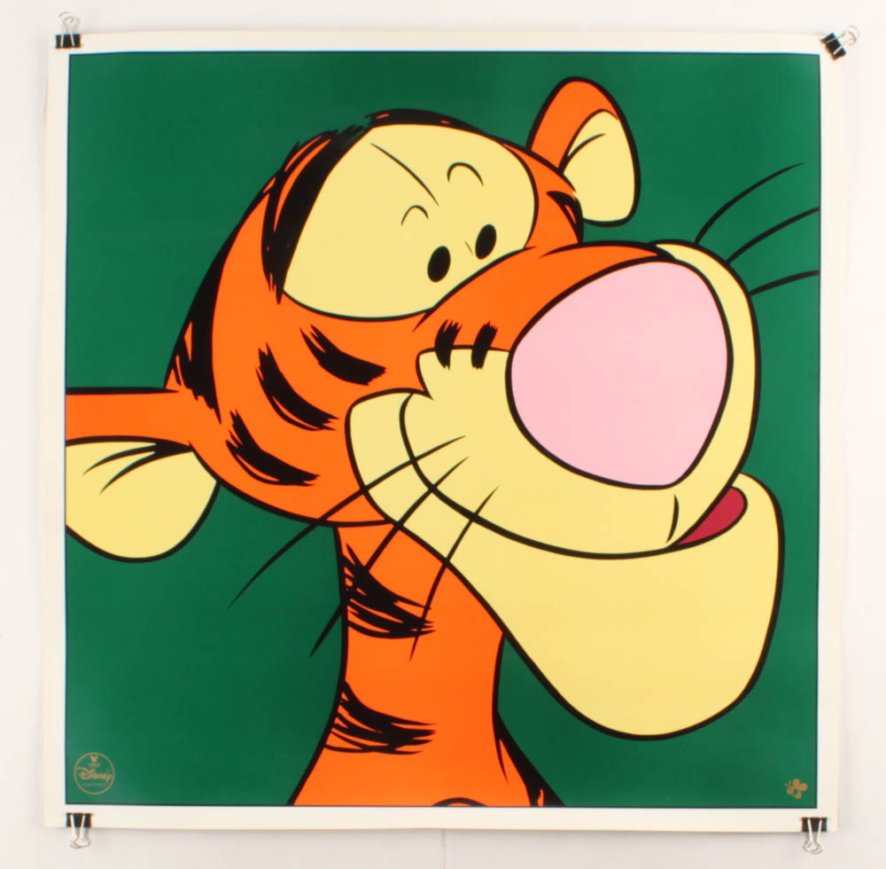 Lot of (3) 1997 Walt Disney LE 23.5x23.5 Lithographs with Winnie The Pooh, Tigger, & Genie at PristineAuction.com Lot of (3) 1997 Walt Disney LE 23.5x23.5 Lithographs with Winnie The Pooh, Tigger, & Genie at PristineAuction.com