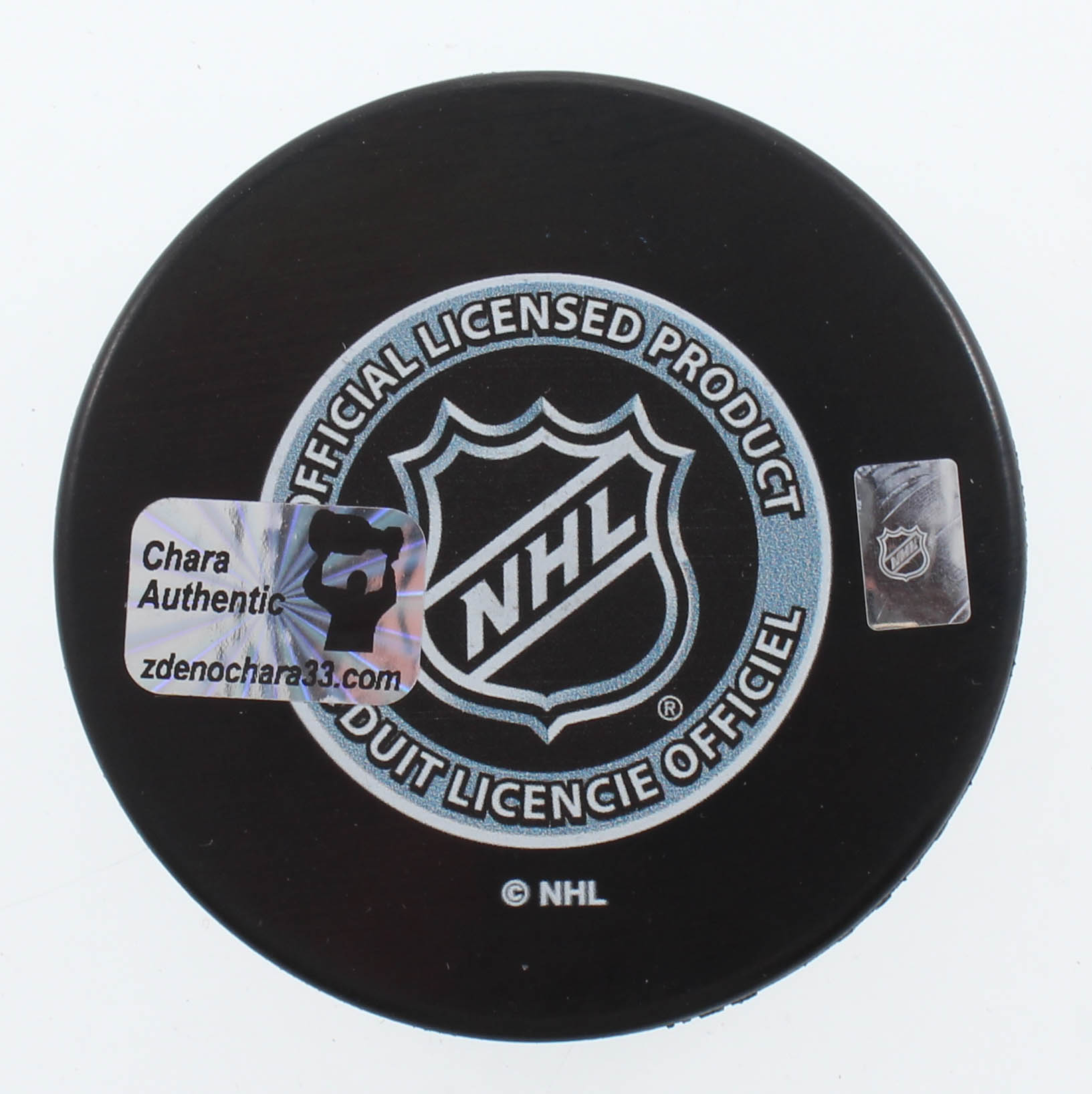 Zdeno Chara Signed Bruins Logo Hockey Puck Inscribed "56th Overall" (Chara COA) at PristineAuction.com Zdeno Chara Signed Bruins Logo Hockey Puck Inscribed "56th Overall" (Chara COA) at PristineAuction.com