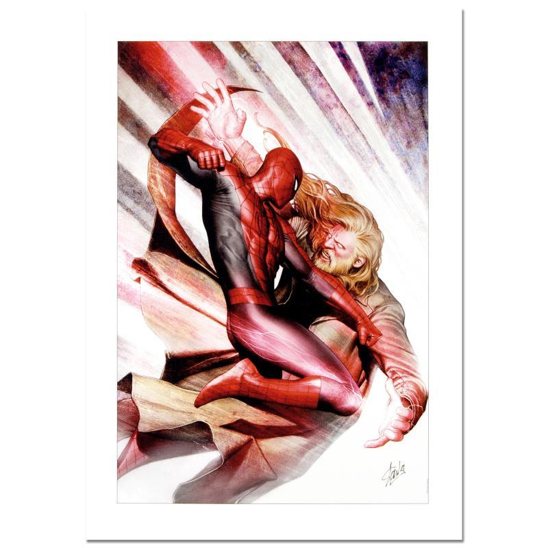 Marvel Comics "Amazing Spider-Man #610" Limited Edition 15x22 Giclee on Canvas by Adi Granov & Signed by Stan Lee (PA) at PristineAuction.com Marvel Comics "Amazing Spider-Man #610" Limited Edition 15x22 Giclee on Canvas by Adi Granov & Signed by Stan Lee (PA) at PristineAuction.com