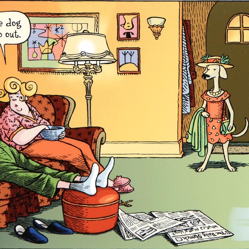 Bizarro "Dog Goes Out" LE 8x15 Giclee on Paper by Dan Piraro (Artova) at PristineAuction.com Bizarro "Dog Goes Out" LE 8x15 Giclee on Paper by Dan Piraro (Artova) at PristineAuction.com