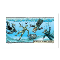 Bizarro "Pool Party" LE 8x15 Giclee on Paper by Dan Piraro (Artova) at PristineAuction.com