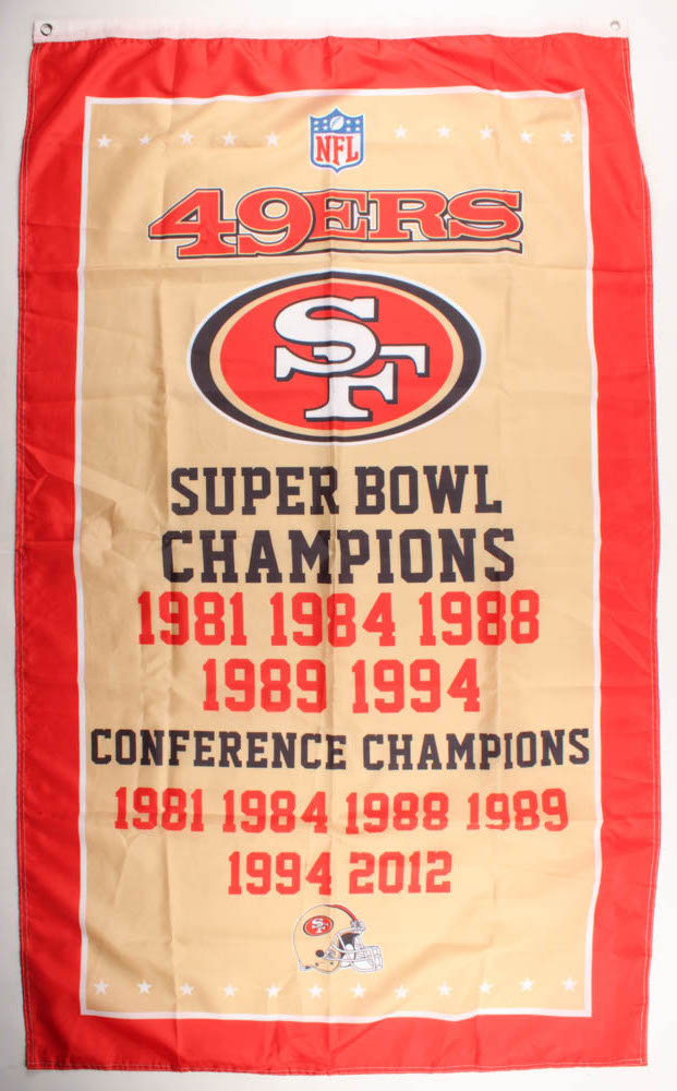 San Francisco 49ers 35x60 Super Bowl Champions Flag at PristineAuction.com San Francisco 49ers 35x60 Super Bowl Champions Flag at PristineAuction.com