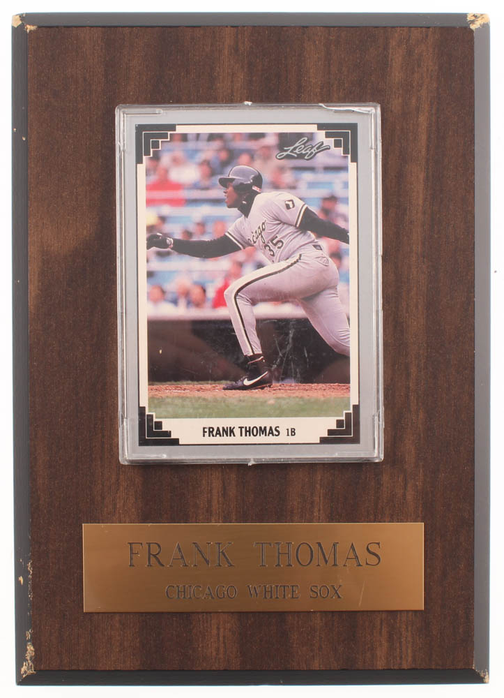 Frank Thomas 1990 Leaf 300 RC 5x7 Mounted Baseball Card Display Plaque