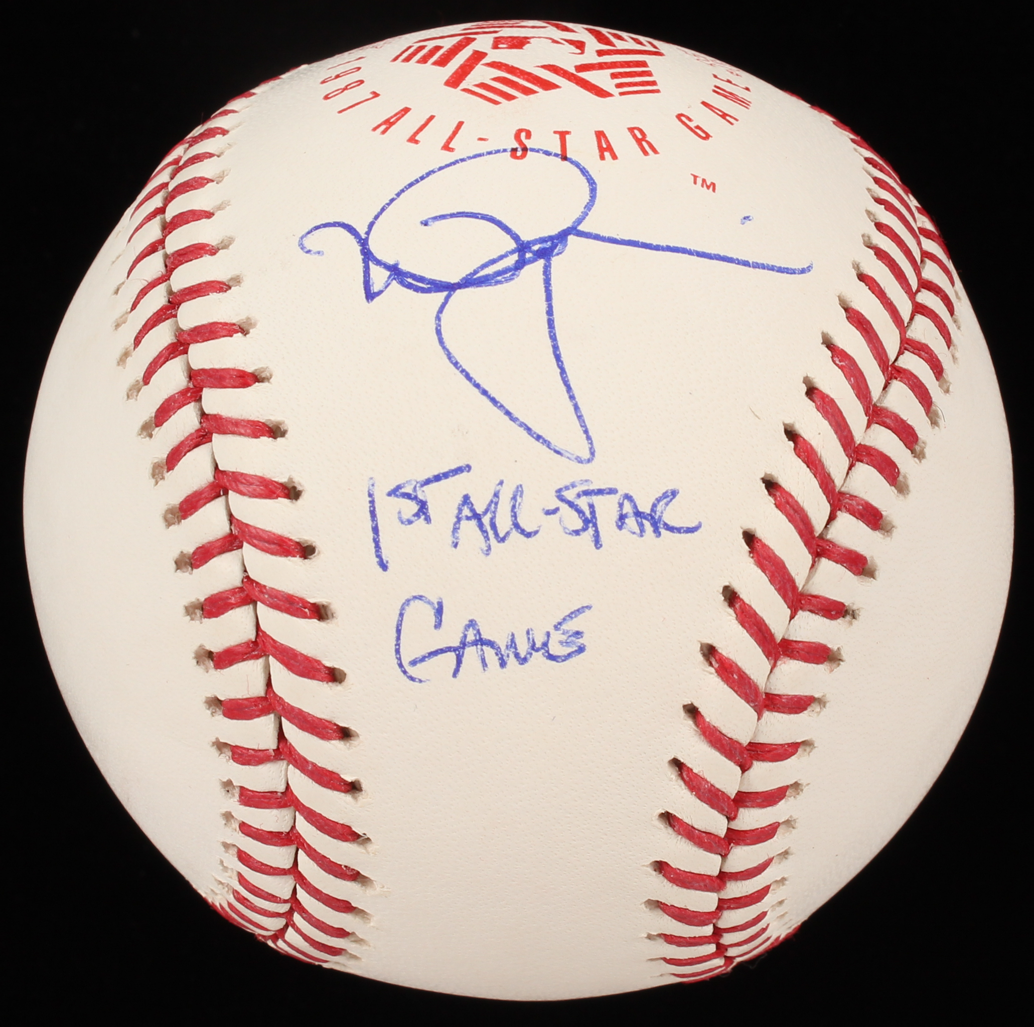 Mark McGwire Signed 1987 All-Star Game Baseball Inscribed "1st All-Star Game" (MLB Hologram) at PristineAuction.com Mark McGwire Signed 1987 All-Star Game Baseball Inscribed "1st All-Star Game" (MLB Hologram) at PristineAuction.com
