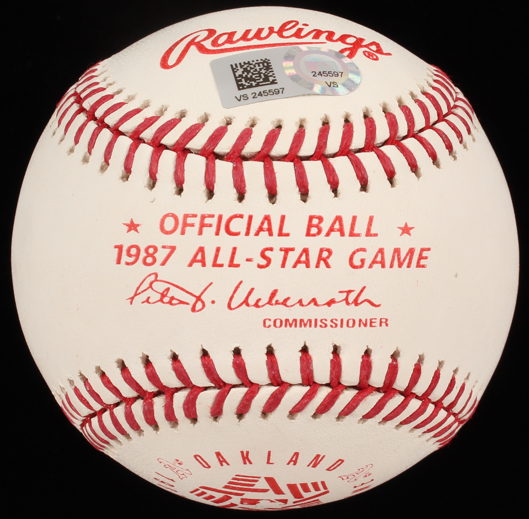 Mark McGwire Signed 1987 All-Star Game Baseball Inscribed "1st All-Star Game" (MLB Hologram) at PristineAuction.com Mark McGwire Signed 1987 All-Star Game Baseball Inscribed "1st All-Star Game" (MLB Hologram) at PristineAuction.com
