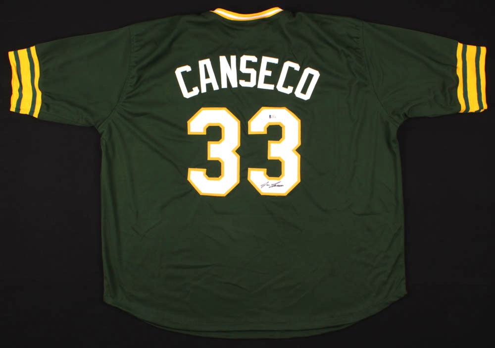 Jose Canseco Signed Jersey (Beckett Hologram) at PristineAuction.com Jose Canseco Signed Jersey (Beckett Hologram) at PristineAuction.com