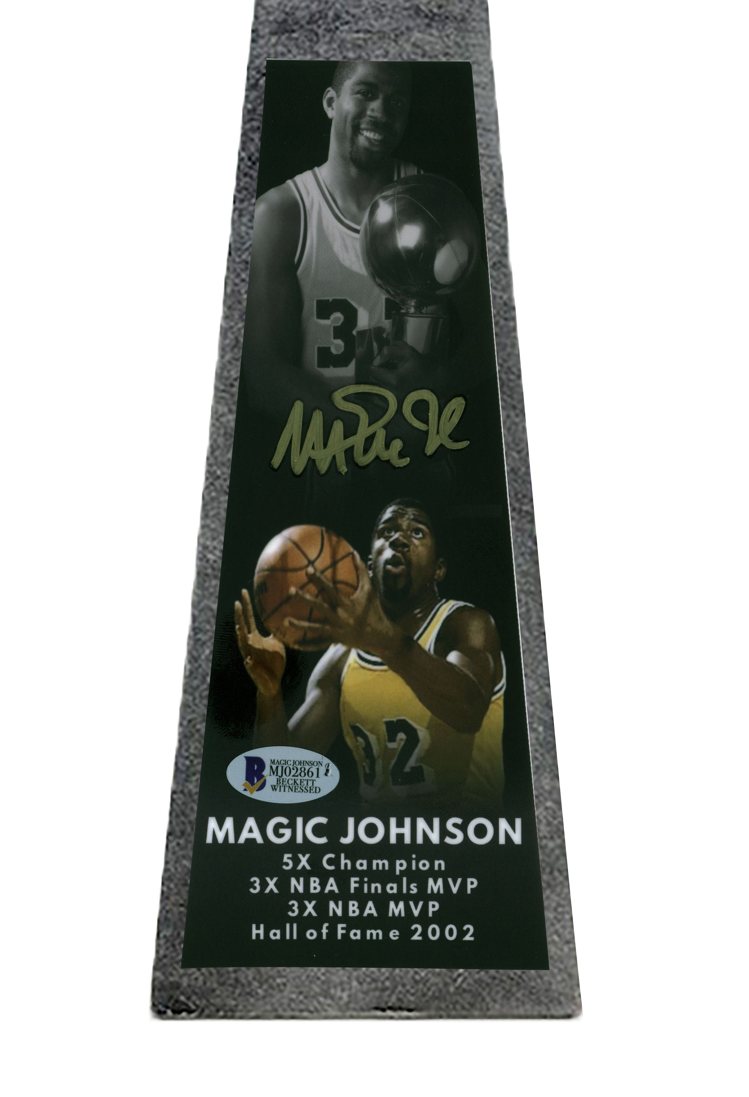 Magic Johnson Signed Lakers 14” Championship Basketball Trophy (Beckett COA) at PristineAuction.com Magic Johnson Signed Lakers 14” Championship Basketball Trophy (Beckett COA) at PristineAuction.com