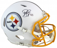 Troy Polamalu Signed Steelers Full-Size Authentic On-Field Matte White Speed Helmet (Beckett) at PristineAuction.com