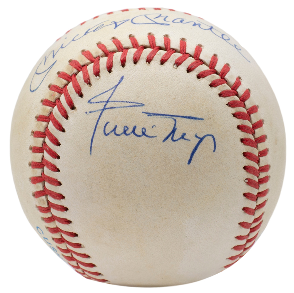 Mickey Mantle & Willie Mays Signed OAL Baseball with High-Quality Display Case (PSA LOA) at PristineAuction.com Mickey Mantle & Willie Mays Signed OAL Baseball with High-Quality Display Case (PSA LOA) at PristineAuction.com