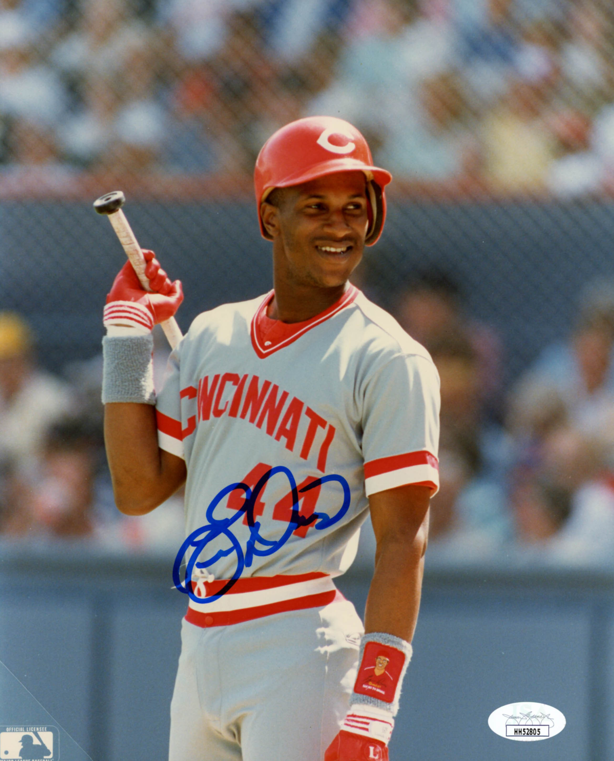 Eric Davis Signed Reds 8x10 Photo (JSA COA) at PristineAuction.com Eric Davis Signed Reds 8x10 Photo (JSA COA) at PristineAuction.com