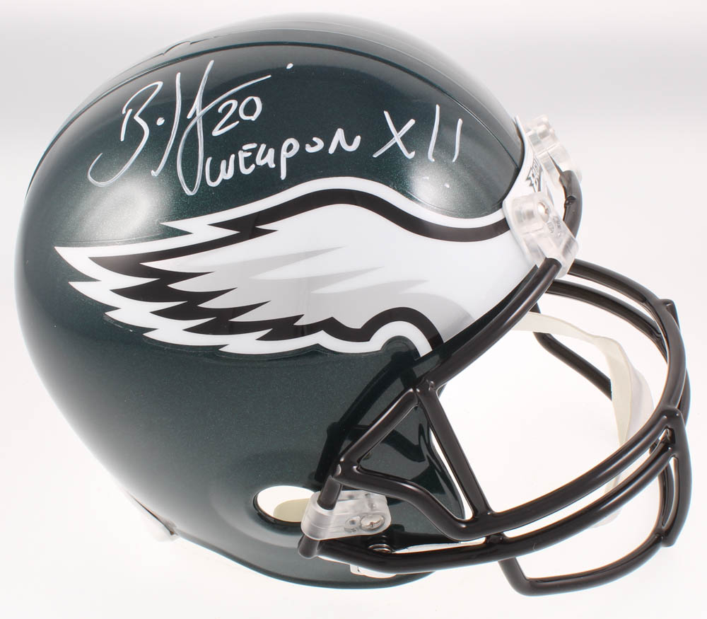 Brian Dawkins Signed Eagles Full-Size Speed Helmet Inscribed "Weapon X!!" (JSA COA) at PristineAuction.com Brian Dawkins Signed Eagles Full-Size Speed Helmet Inscribed "Weapon X!!" (JSA COA) at PristineAuction.com