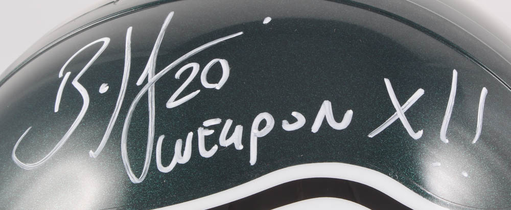 Brian Dawkins Signed Eagles Full-Size Speed Helmet Inscribed "Weapon X!!" (JSA COA) at PristineAuction.com Brian Dawkins Signed Eagles Full-Size Speed Helmet Inscribed "Weapon X!!" (JSA COA) at PristineAuction.com