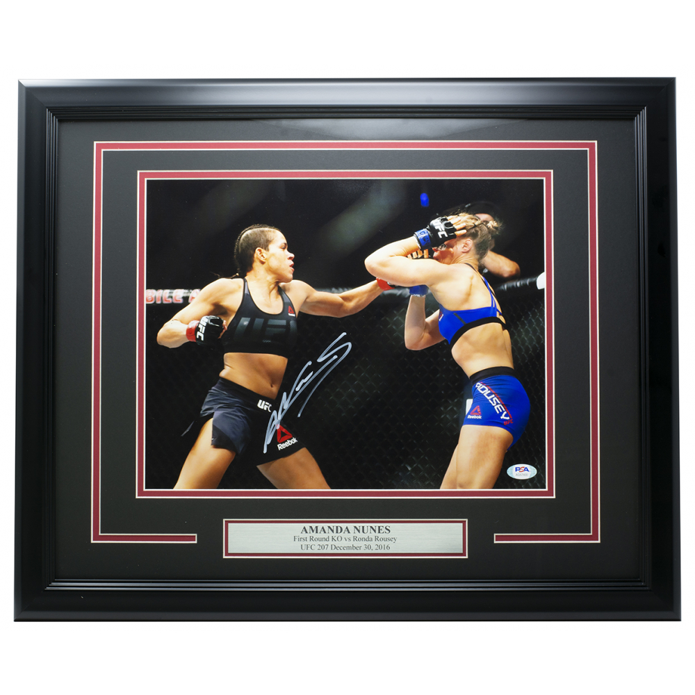Amanda Nunes Signed 16x20 Custom Framed Photo (PSA COA) | Pristine Auction