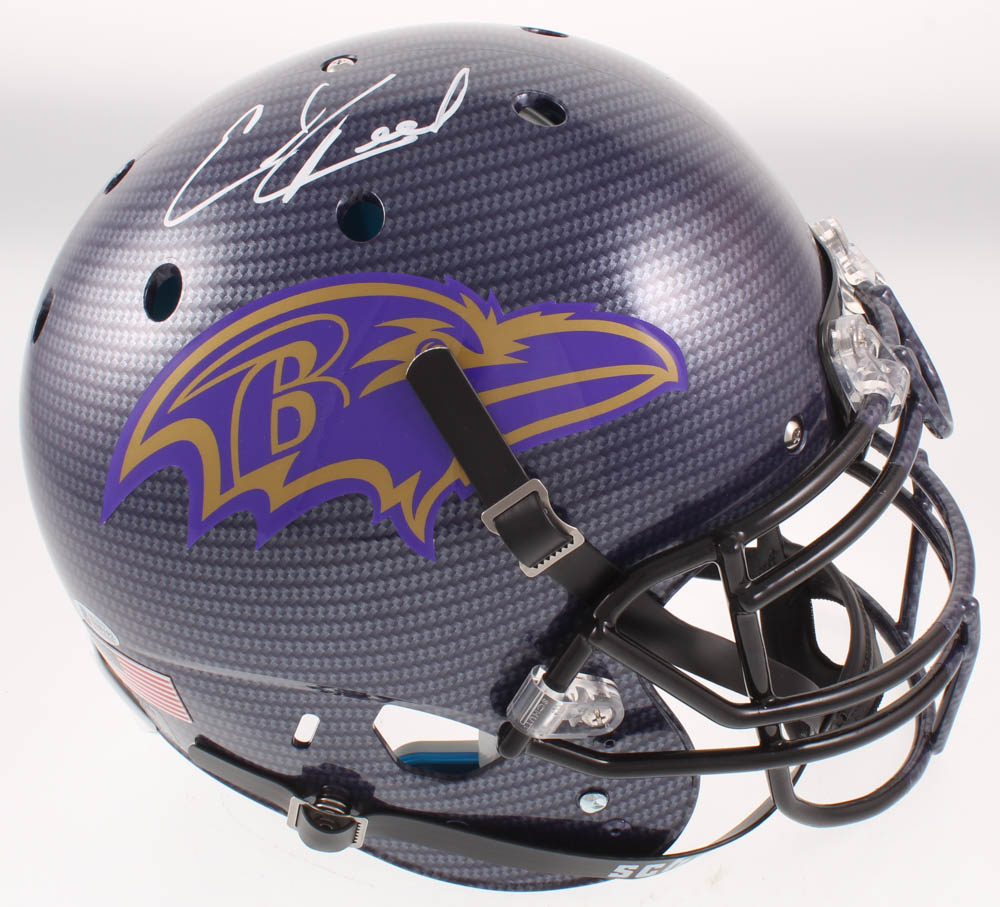 Ed Reed Signed Ravens Full-Size Authentic On-Field Hydro-Dipped Helmet (Beckett COA) at PristineAuction.com Ed Reed Signed Ravens Full-Size Authentic On-Field Hydro-Dipped Helmet (Beckett COA) at PristineAuction.com