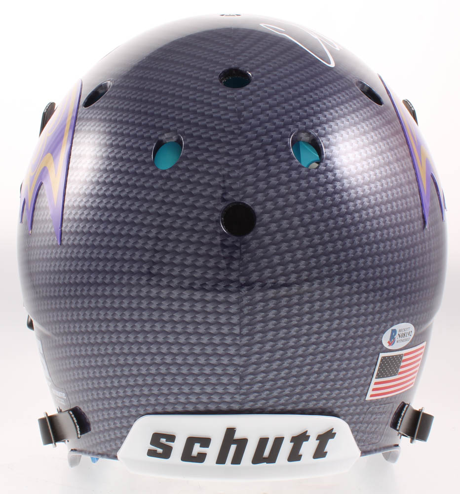 Ed Reed Signed Ravens Full-Size Authentic On-Field Hydro-Dipped Helmet (Beckett COA) at PristineAuction.com Ed Reed Signed Ravens Full-Size Authentic On-Field Hydro-Dipped Helmet (Beckett COA) at PristineAuction.com