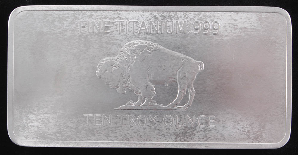 10 Troy Ounce .999 Fine Titanium Bullion Bar at PristineAuction.com 10 Troy Ounce .999 Fine Titanium Bullion Bar at PristineAuction.com
