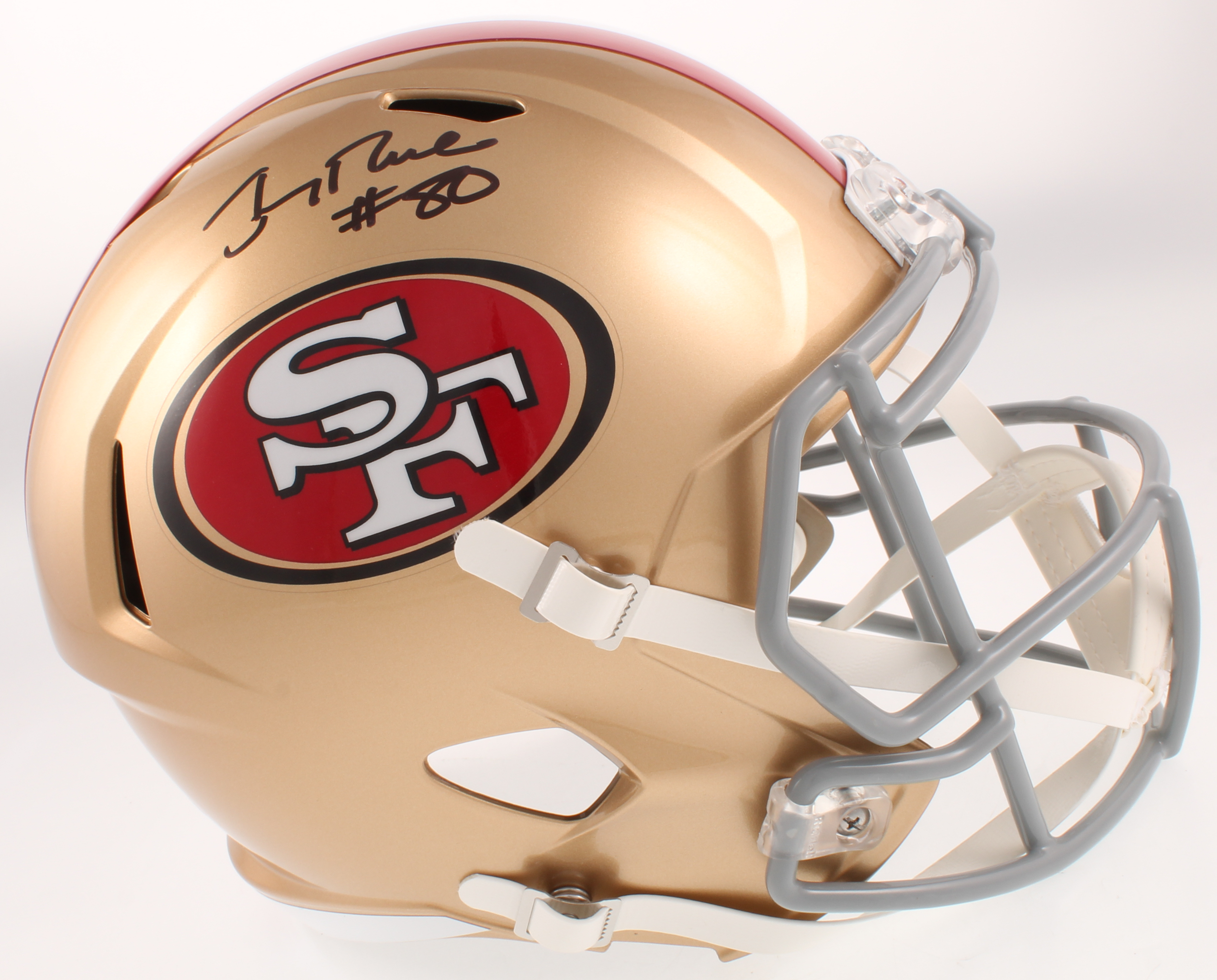Jerry Rice Signed 49ers Full-Size Speed Helmet (Beckett COA) at PristineAuction.com Jerry Rice Signed 49ers Full-Size Speed Helmet (Beckett COA) at PristineAuction.com