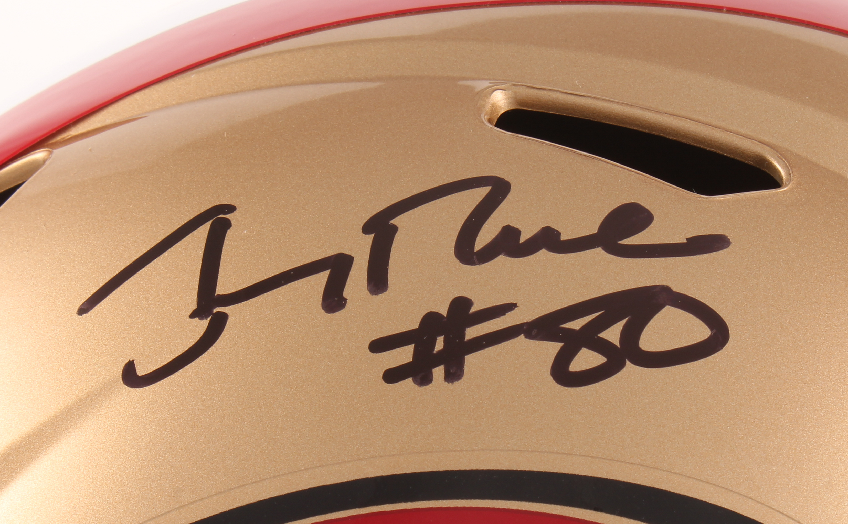 Jerry Rice Signed 49ers Full-Size Speed Helmet (Beckett COA) at PristineAuction.com Jerry Rice Signed 49ers Full-Size Speed Helmet (Beckett COA) at PristineAuction.com