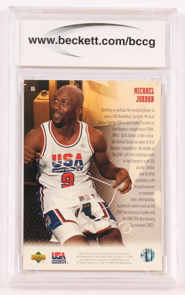 Michael Jordan 1994 Upper Deck USA Olympics #85 (BCCG 10) at PristineAuction.com Michael Jordan 1994 Upper Deck USA Olympics #85 (BCCG 10) at PristineAuction.com