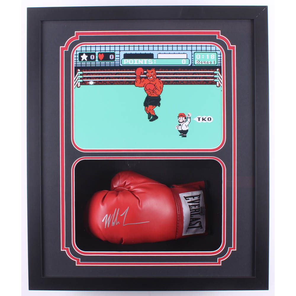 Mike Tyson Signed 22x26x5 Custom Framed Everlast Boxing Glove Shadowbox