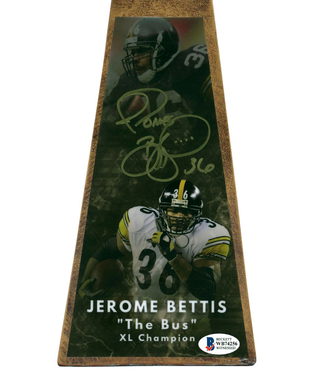 Jerome Bettis Signed 15” Football Championship Trophy (Beckett COA) at PristineAuction.com Jerome Bettis Signed 15” Football Championship Trophy (Beckett COA) at PristineAuction.com