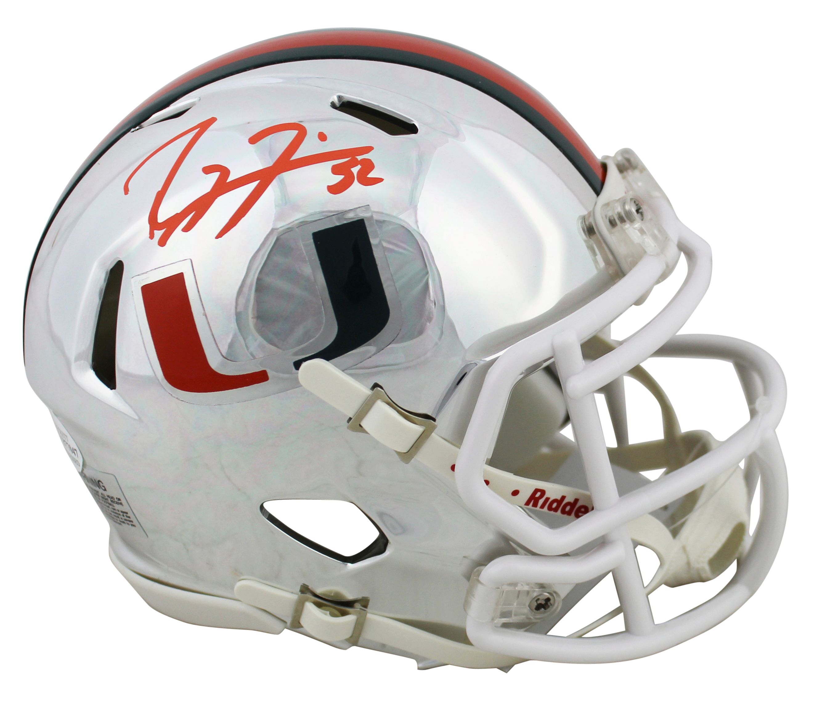 Ray Lewis Signed Miami Hurricanes Chrome Speed Mini Helmet (Beckett) at PristineAuction.com Ray Lewis Signed Miami Hurricanes Chrome Speed Mini Helmet (Beckett) at PristineAuction.com