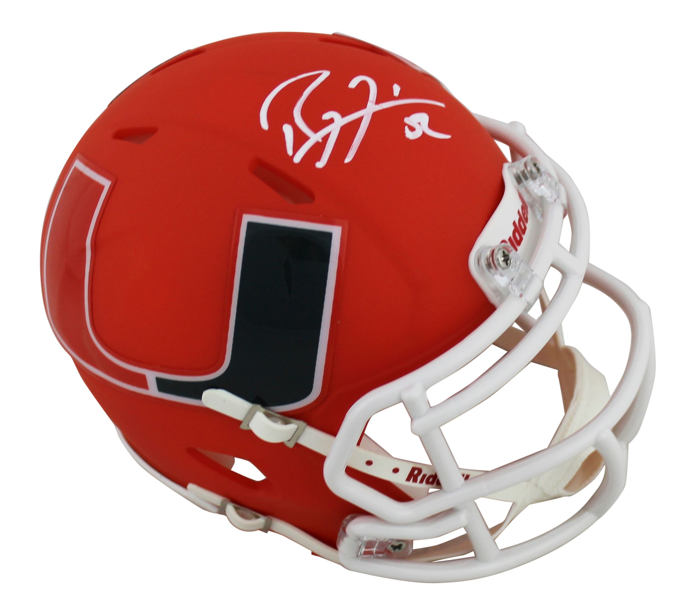 Ray Lewis Signed Miami Hurricanes AMP Alternate Speed Mini Helmet (Beckett) at PristineAuction.com Ray Lewis Signed Miami Hurricanes AMP Alternate Speed Mini Helmet (Beckett) at PristineAuction.com