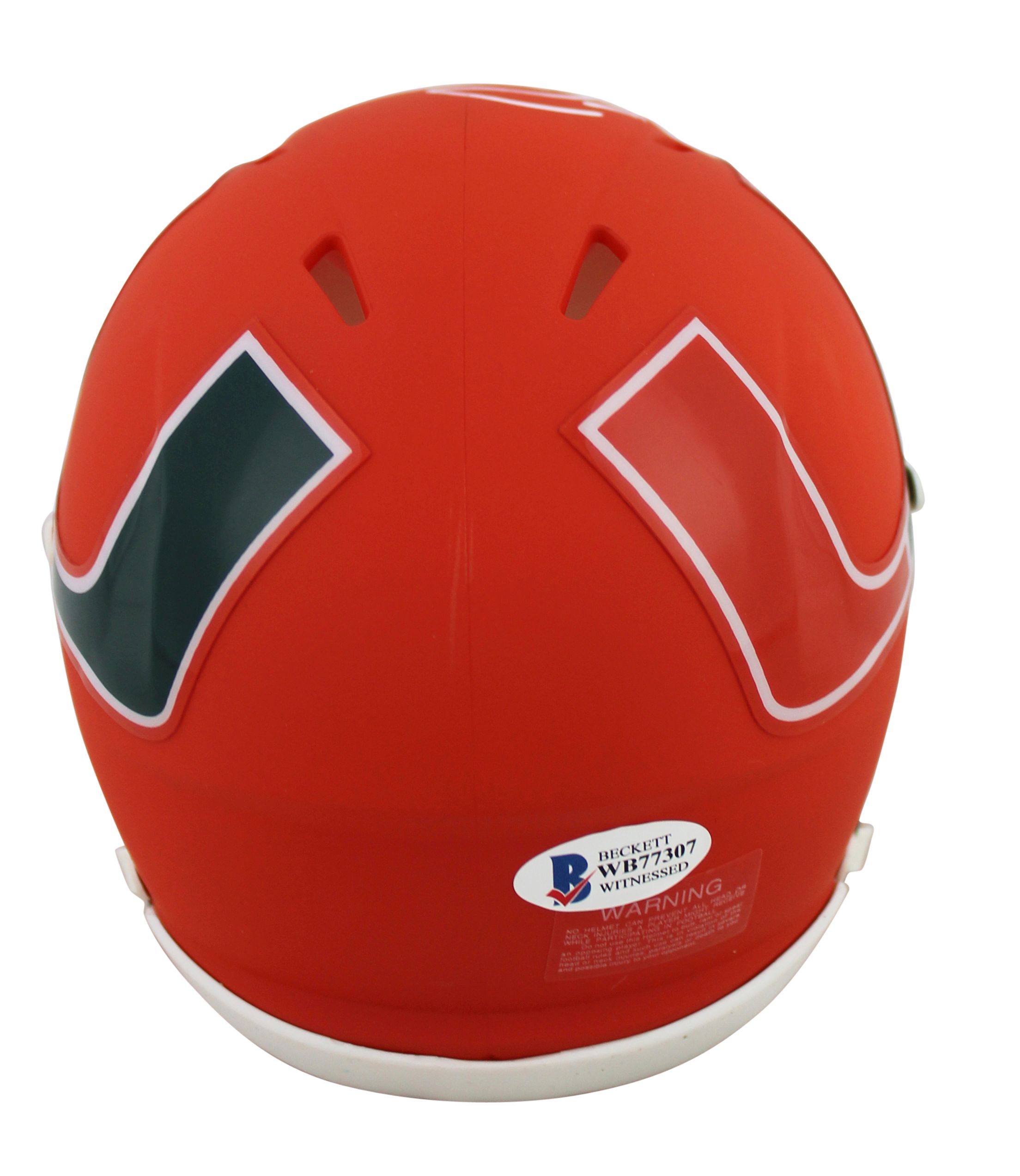 Ray Lewis Signed Miami Hurricanes AMP Alternate Speed Mini Helmet (Beckett) at PristineAuction.com Ray Lewis Signed Miami Hurricanes AMP Alternate Speed Mini Helmet (Beckett) at PristineAuction.com