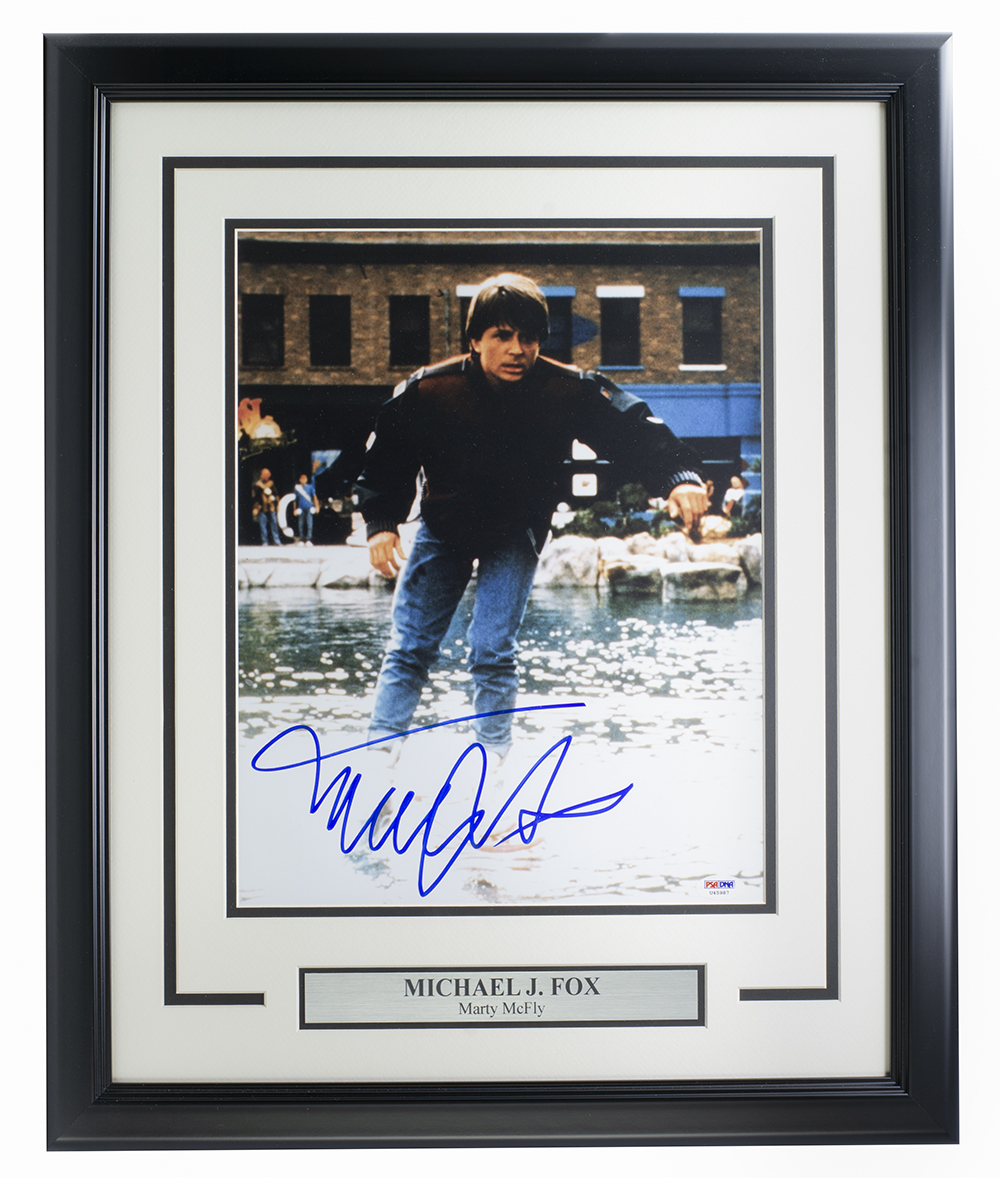 Michael J. Fox Signed "Back to the Future" 16x20 Custom Framed Photo Display (PSA COA) at PristineAuction.com Michael J. Fox Signed "Back to the Future" 16x20 Custom Framed Photo Display (PSA COA) at PristineAuction.com