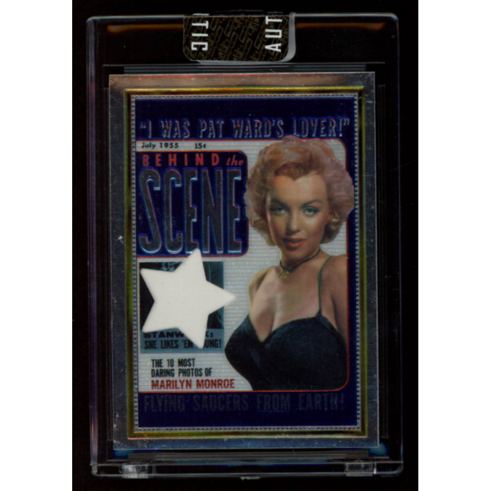 Marilyn Monroe Chrome Insert Card With Personally Owned Bed Sheet ...