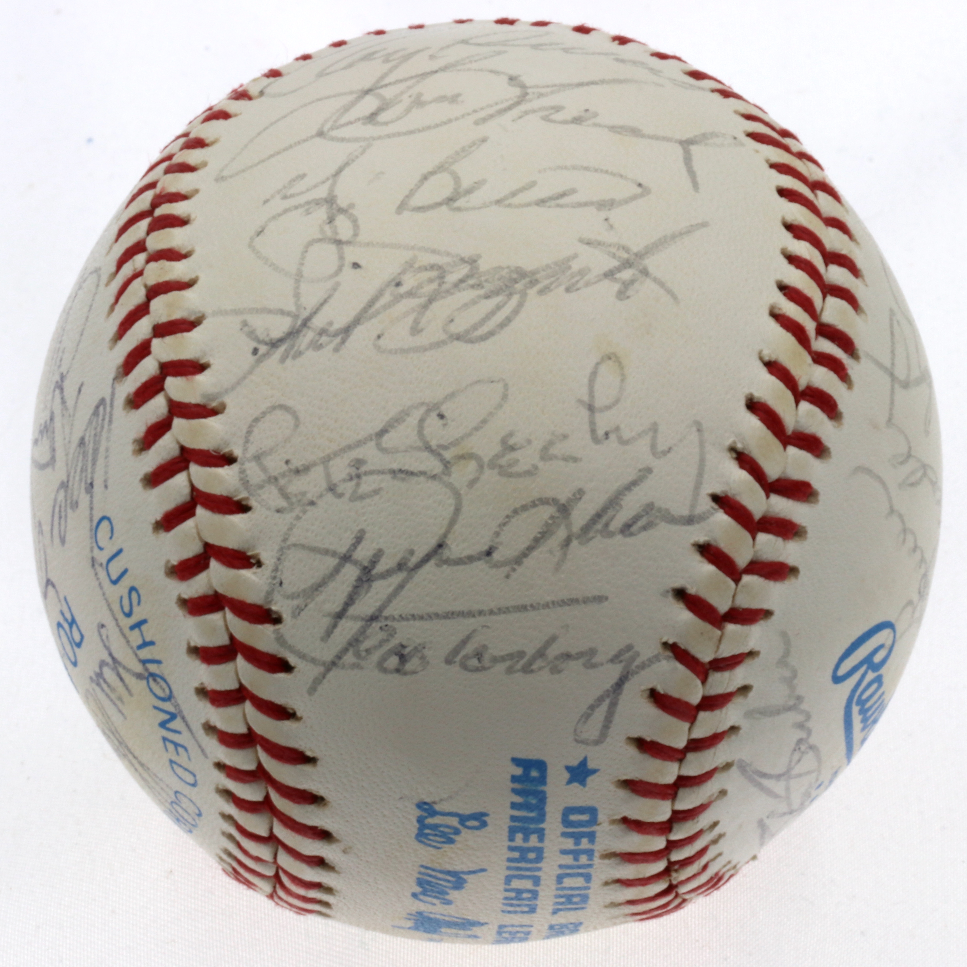 Yankees Greats OAL Baseball Signed by (28) with Mickey Mantle, Roger Maris, Yogi Berra, Bill Dickey, Phil Rizzuto, Johnny Mize (PSA LOA) at PristineAuction.com Yankees Greats OAL Baseball Signed by (28) with Mickey Mantle, Roger Maris, Yogi Berra, Bill Dickey, Phil Rizzuto, Johnny Mize (PSA LOA) at PristineAuction.com