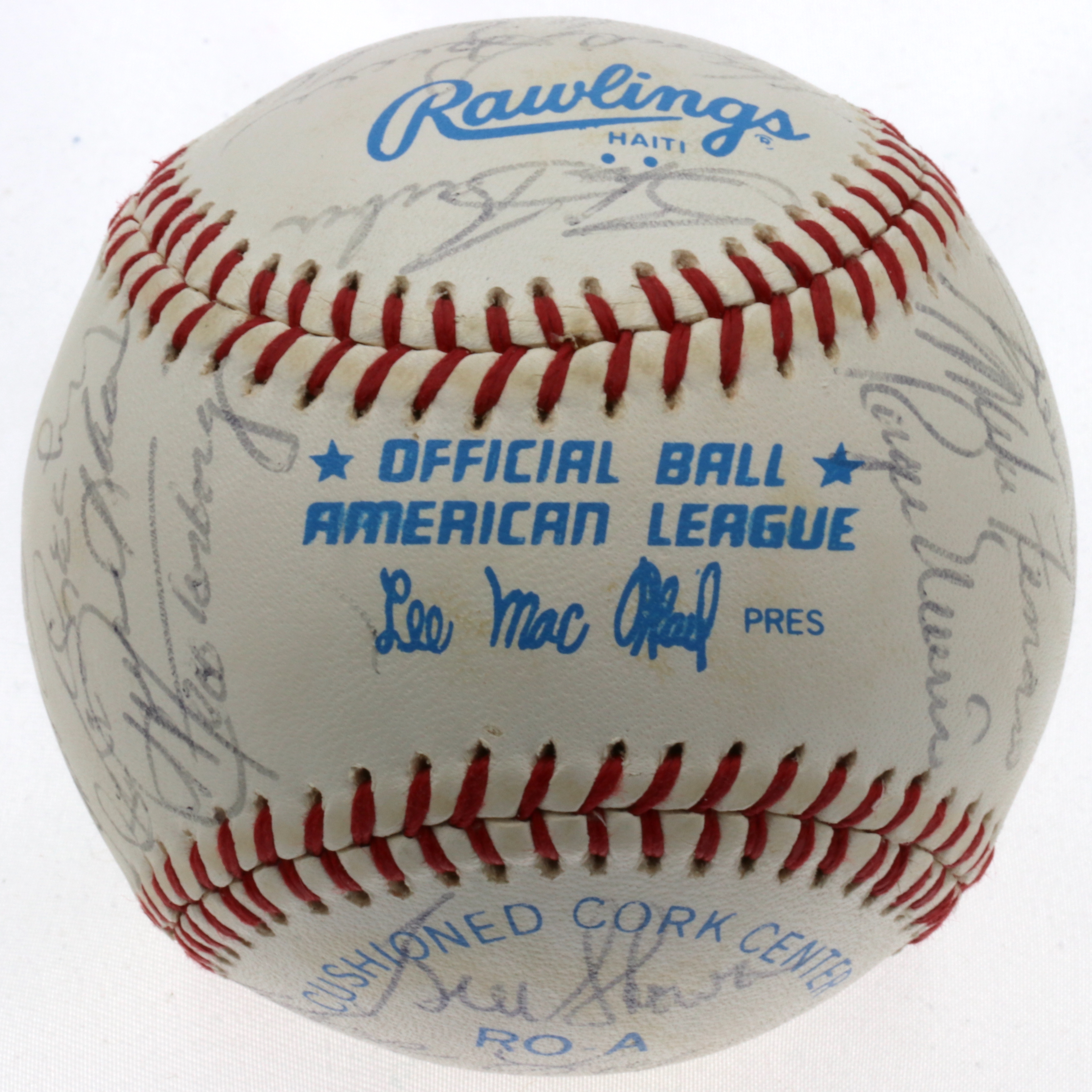 Yankees Greats OAL Baseball Signed by (28) with Mickey Mantle, Roger Maris, Yogi Berra, Bill Dickey, Phil Rizzuto, Johnny Mize (PSA LOA) at PristineAuction.com Yankees Greats OAL Baseball Signed by (28) with Mickey Mantle, Roger Maris, Yogi Berra, Bill Dickey, Phil Rizzuto, Johnny Mize (PSA LOA) at PristineAuction.com
