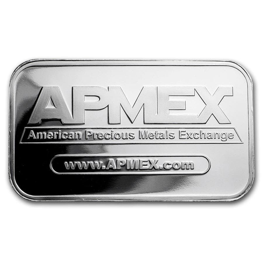 1 Troy Ounce .999 Fine Silver "APMEX" Bullion Bar at PristineAuction.com 1 Troy Ounce .999 Fine Silver "APMEX" Bullion Bar at PristineAuction.com