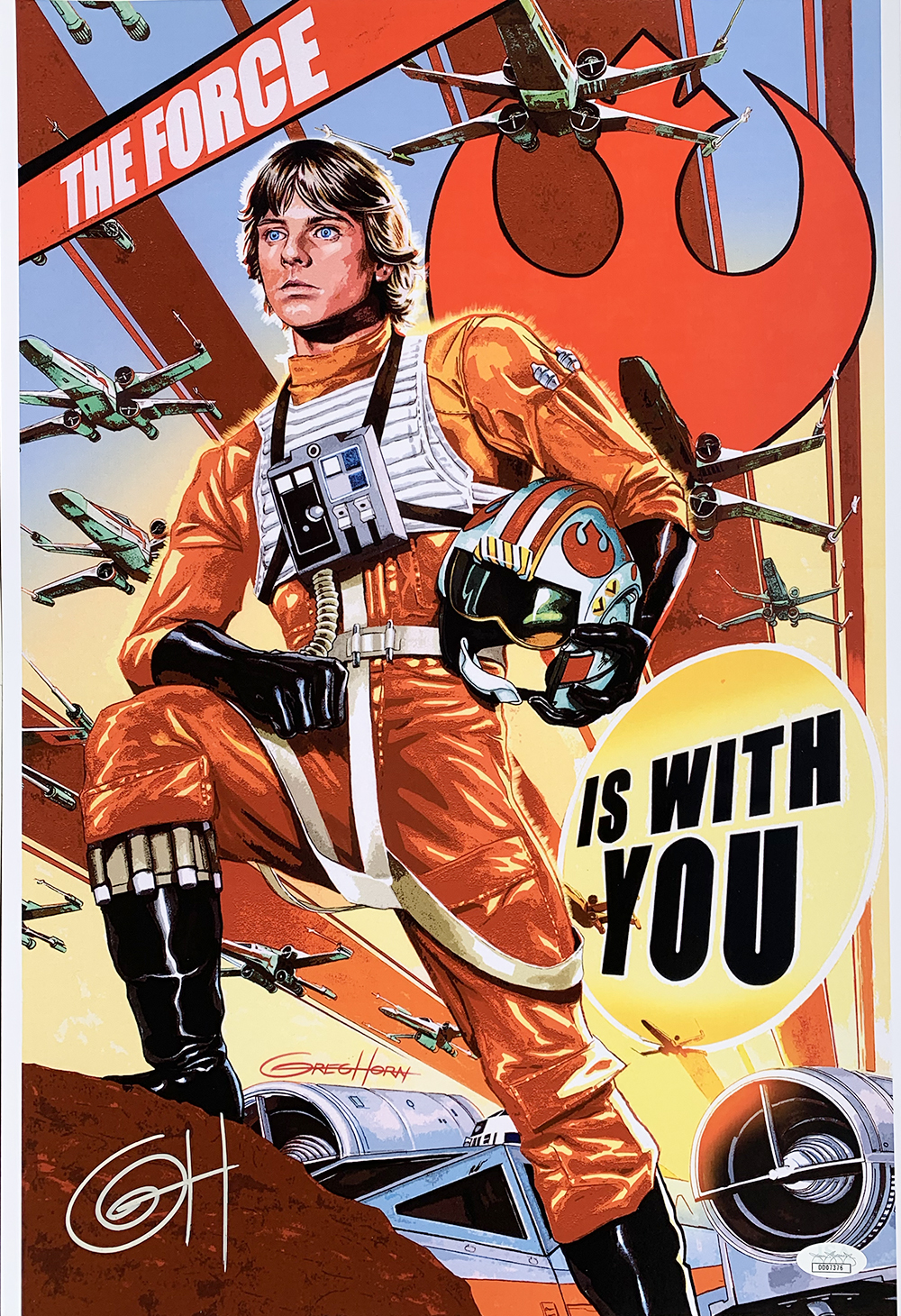 Greg Horn Signed LE "Star Wars - Luke Skywalker" 13x19 Lithograph (JSA COA) at PristineAuction.com Greg Horn Signed LE "Star Wars - Luke Skywalker" 13x19 Lithograph (JSA COA) at PristineAuction.com