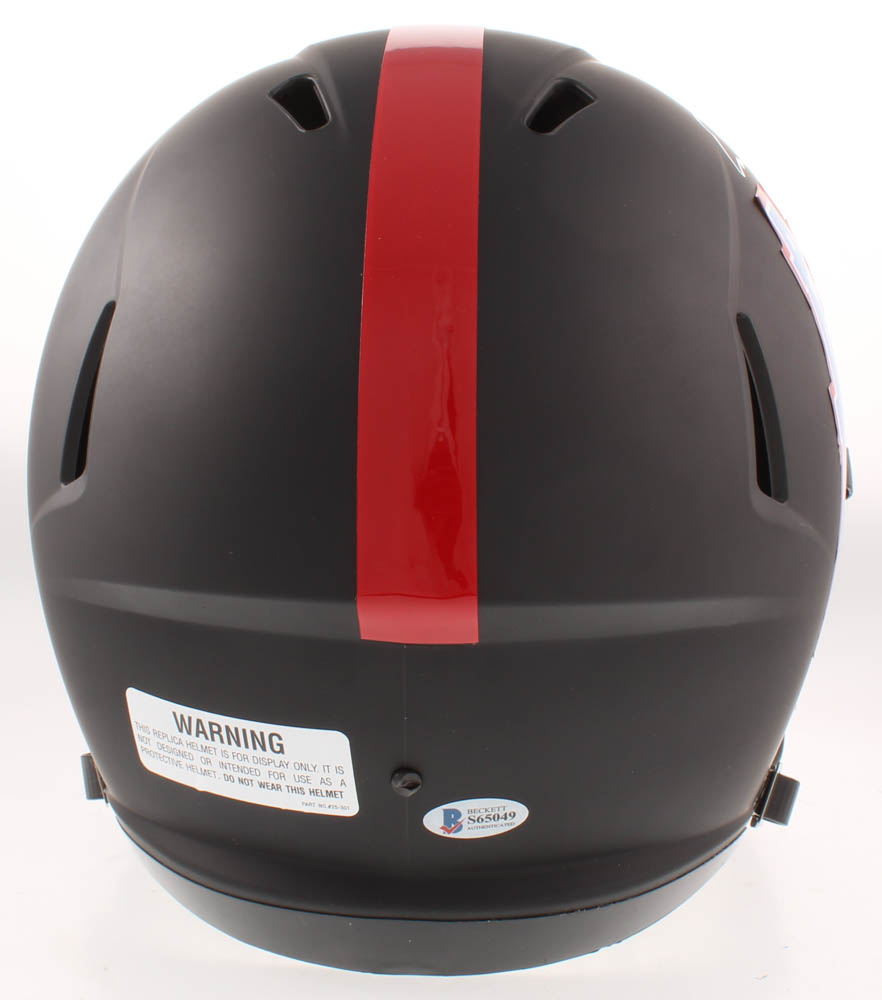 Earl Campbell Signed Oilers Full-Size Matte Black Speed Helmet Inscribed "HOF 91" (Beckett COA) at PristineAuction.com Earl Campbell Signed Oilers Full-Size Matte Black Speed Helmet Inscribed "HOF 91" (Beckett COA) at PristineAuction.com