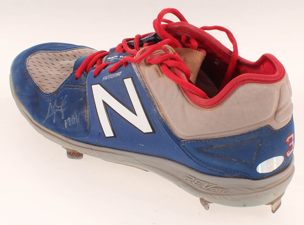 Chris Taylor Signed Pair of Game-Used New Balance Baseball Cleats Inscribed "17GU" (LOJO Hologram) at PristineAuction.com Chris Taylor Signed Pair of Game-Used New Balance Baseball Cleats Inscribed "17GU" (LOJO Hologram) at PristineAuction.com
