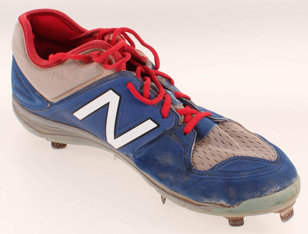 Chris Taylor Signed Pair of Game-Used New Balance Baseball Cleats Inscribed "17GU" (LOJO Hologram) at PristineAuction.com Chris Taylor Signed Pair of Game-Used New Balance Baseball Cleats Inscribed "17GU" (LOJO Hologram) at PristineAuction.com
