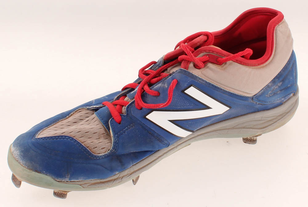 Chris Taylor Signed Pair of Game-Used New Balance Baseball Cleats Inscribed "17GU" (LOJO Hologram) at PristineAuction.com Chris Taylor Signed Pair of Game-Used New Balance Baseball Cleats Inscribed "17GU" (LOJO Hologram) at PristineAuction.com