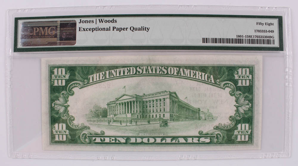 1929 10 TenDollar U.S. National Currency Bank Note with Brown Seal