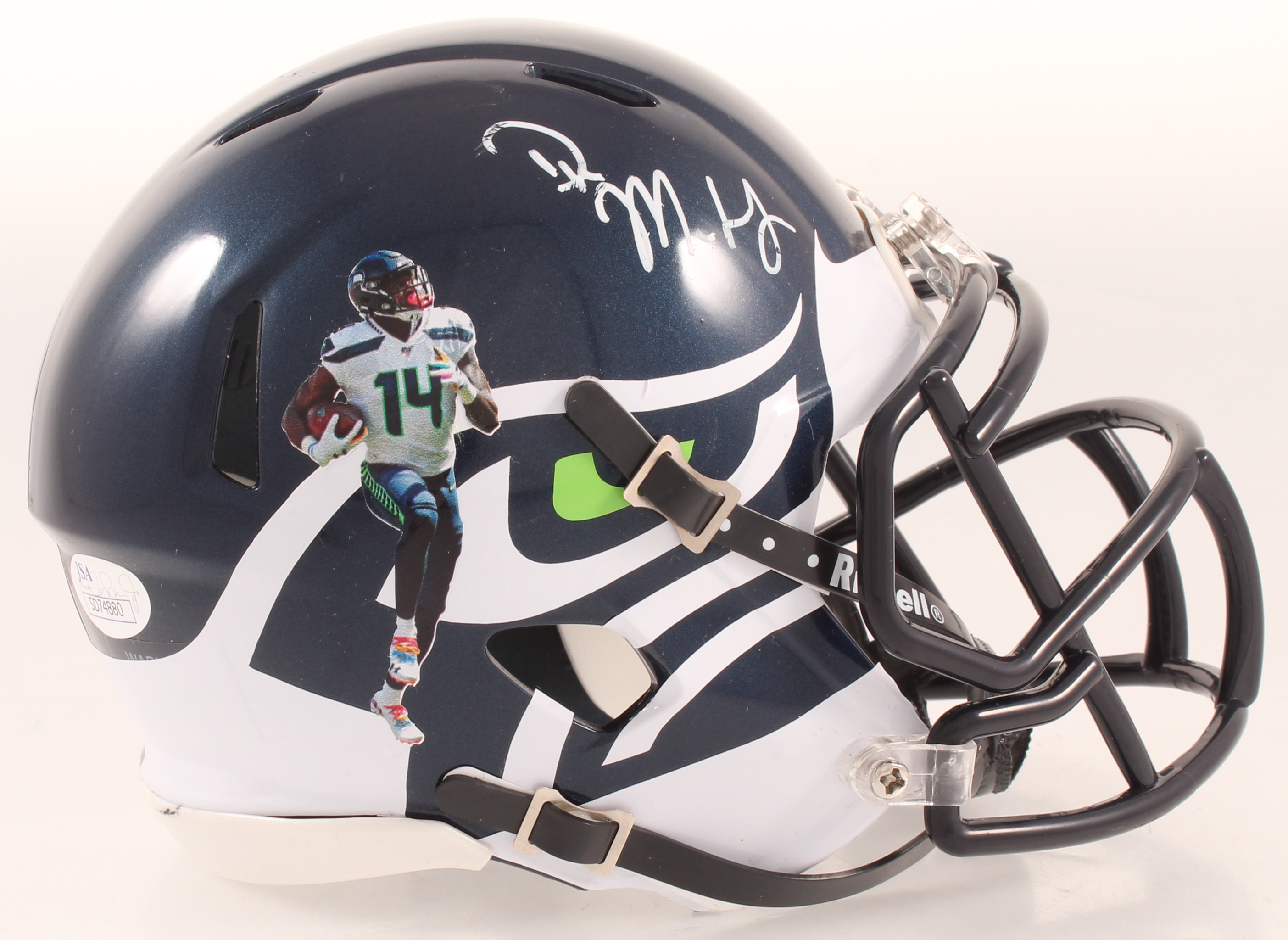 DK Metcalf Signed Seahawks Speed Mini-Helmet (JSA COA) at PristineAuction.com DK Metcalf Signed Seahawks Speed Mini-Helmet (JSA COA) at PristineAuction.com