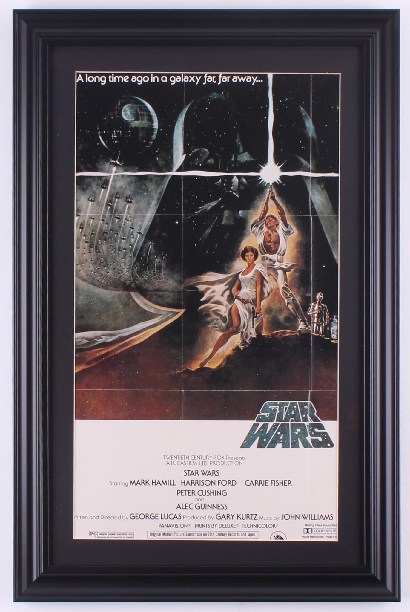 "Star Wars: Episode IV - A New Hope" 15x23 Custom Framed Movie Poster Display at PristineAuction.com "Star Wars: Episode IV - A New Hope" 15x23 Custom Framed Movie Poster Display at PristineAuction.com