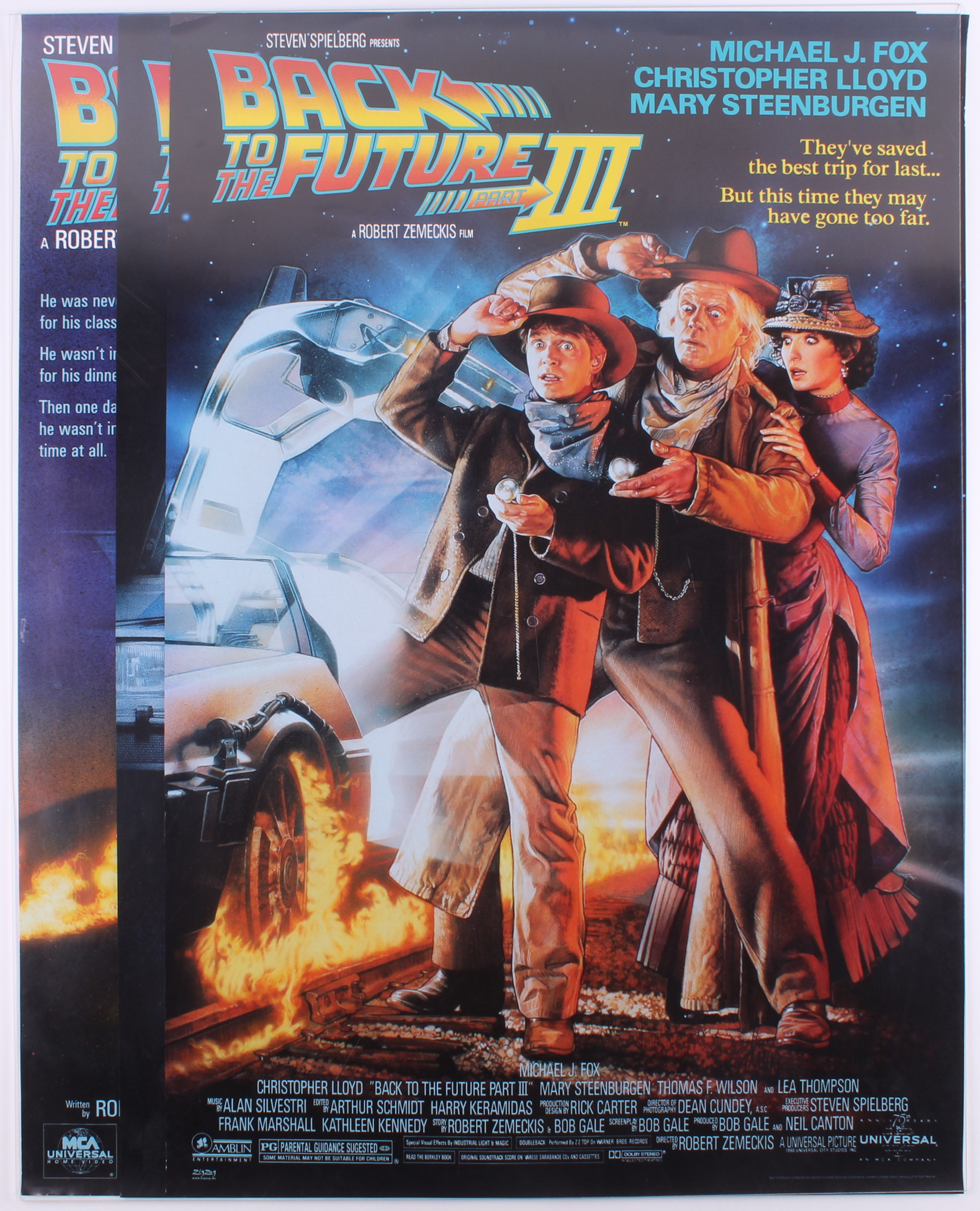 Set of (3) "Back to the Future" 27x40 Trilogy Movie Posters with Part I, Part II, & Part III at PristineAuction.com Set of (3) "Back to the Future" 27x40 Trilogy Movie Posters with Part I, Part II, & Part III at PristineAuction.com