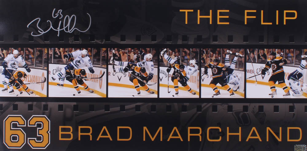 Brad Marchand Signed Bruins 12x24 Photo (YSMS COA) at PristineAuction.com Brad Marchand Signed Bruins 12x24 Photo (YSMS COA) at PristineAuction.com