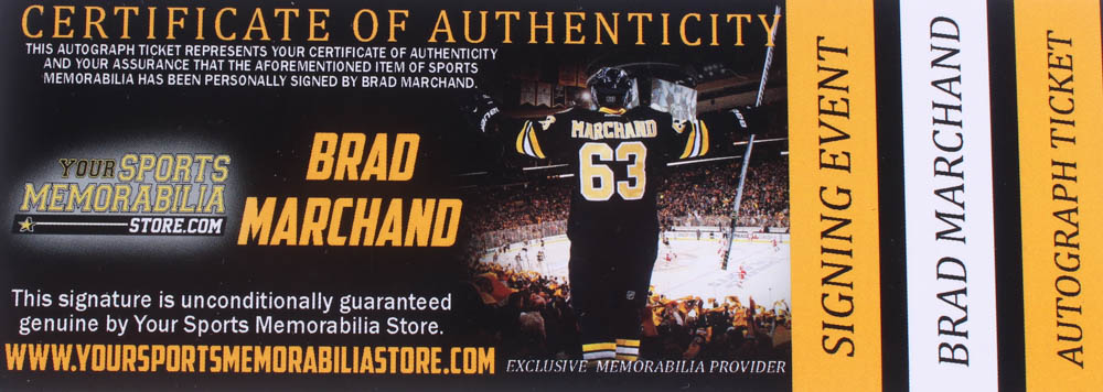 Brad Marchand Signed Bruins 12x24 Photo (YSMS COA) at PristineAuction.com Brad Marchand Signed Bruins 12x24 Photo (YSMS COA) at PristineAuction.com
