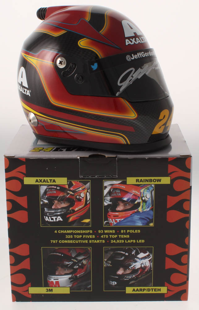 Jeff Gordon Signed NASCAR Limited Edition Axalta 1:2 Scale Mini Helmet (Gordon) at PristineAuction.com Jeff Gordon Signed NASCAR Limited Edition Axalta 1:2 Scale Mini Helmet (Gordon) at PristineAuction.com