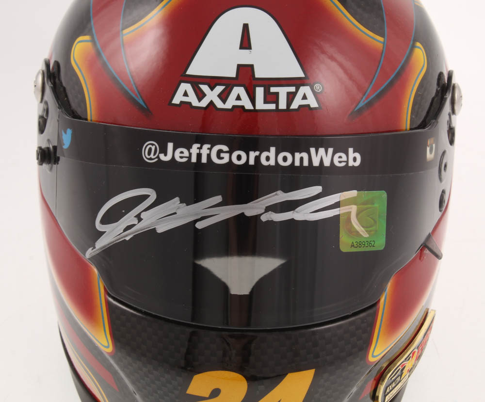Jeff Gordon Signed NASCAR Limited Edition Axalta 1:2 Scale Mini Helmet (Gordon) at PristineAuction.com Jeff Gordon Signed NASCAR Limited Edition Axalta 1:2 Scale Mini Helmet (Gordon) at PristineAuction.com