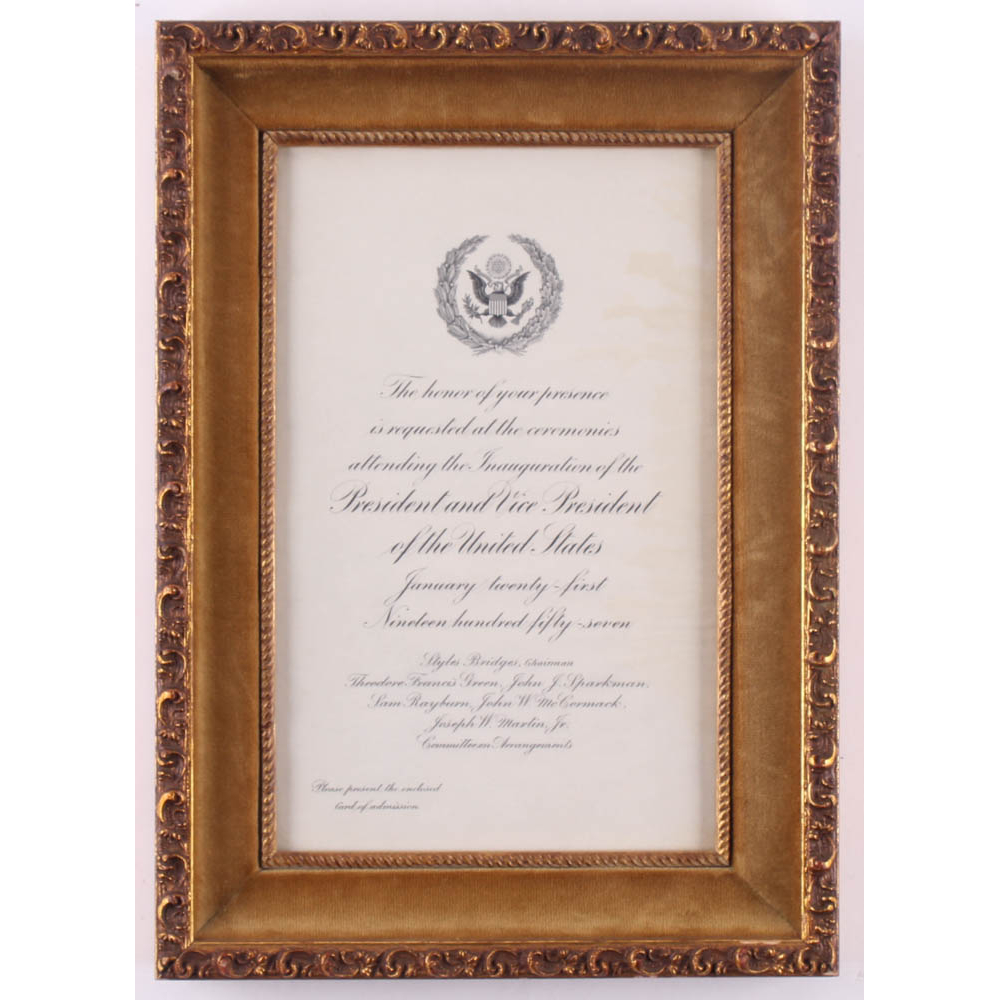 Vintage Presidential Inauguration 9.5x13.25 Custom Framed Invitation ...
