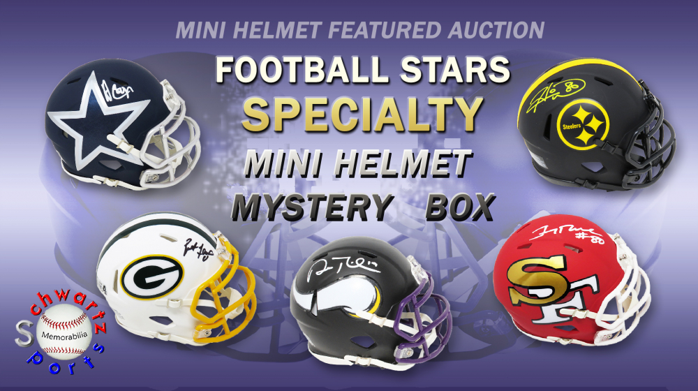 Schwartz Sports Mini Helmet Featured Auction Football Star Signed Specialty Mini Helmet