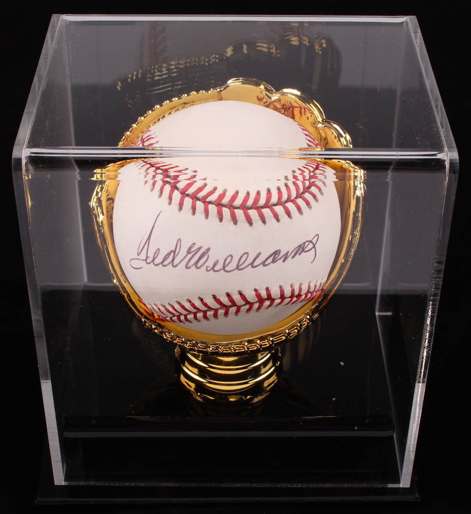 Ted Williams Signed ONL Baseball with High Quality Display Case (JSA ALOA) at PristineAuction.com Ted Williams Signed ONL Baseball with High Quality Display Case (JSA ALOA) at PristineAuction.com