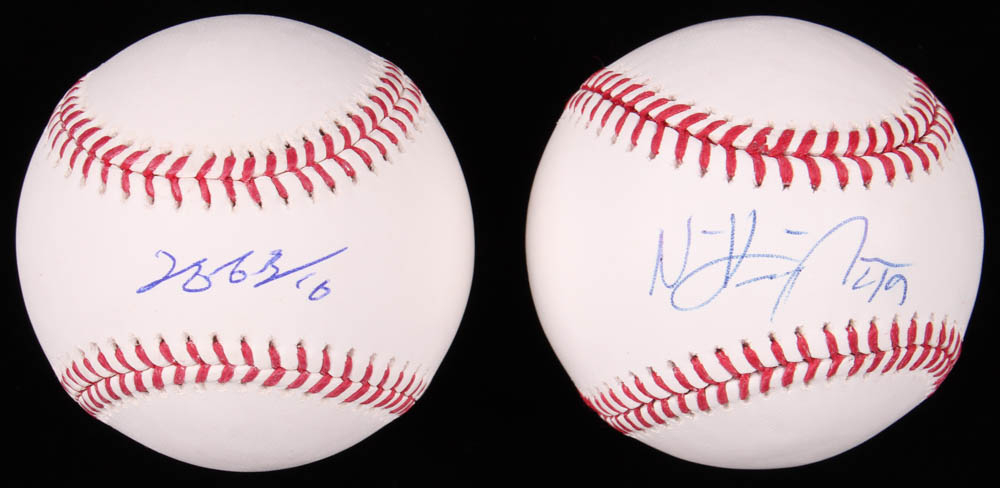 Lot of (2) Signed OML Baseballs with Jung-ho Kang & Nick Kingham (MLB Hologram) at PristineAuction.com Lot of (2) Signed OML Baseballs with Jung-ho Kang & Nick Kingham (MLB Hologram) at PristineAuction.com